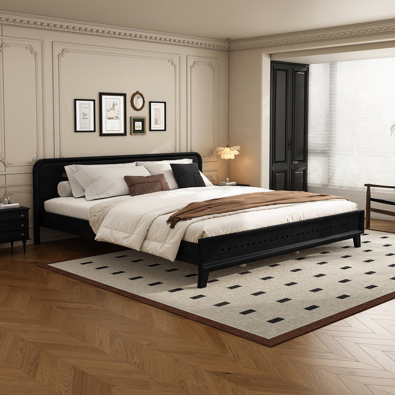 King Size Bed, Black, King