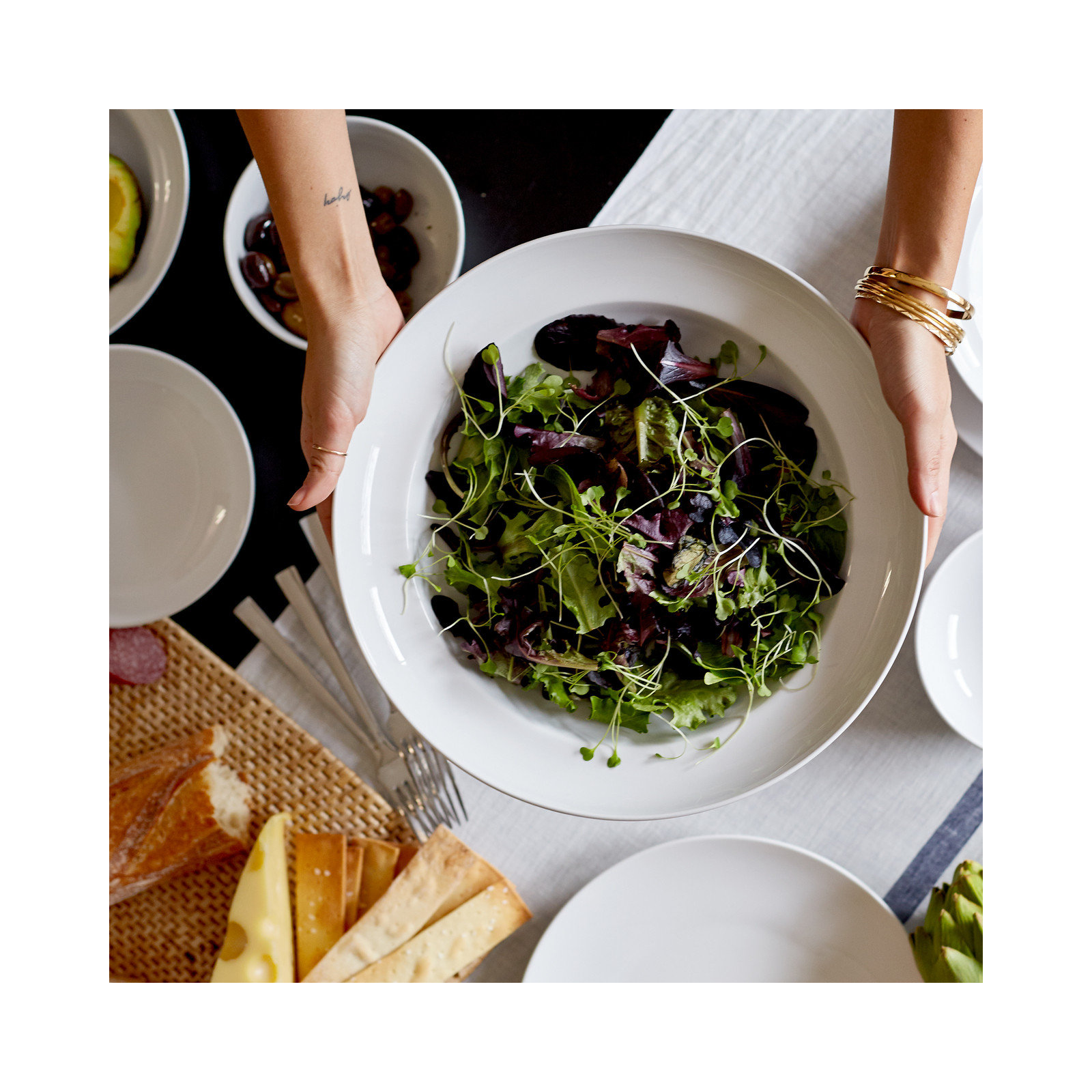  White Essential 13" Serving Bowl