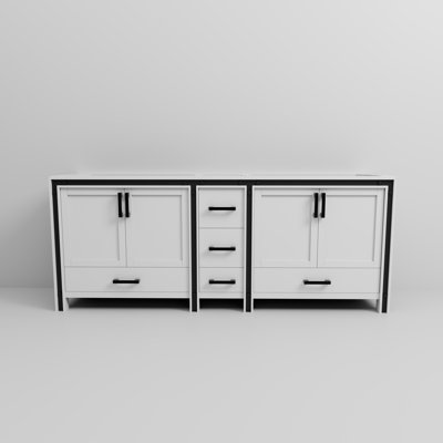 Meuble-lavabo double l 84 po x P 22 po Ziva