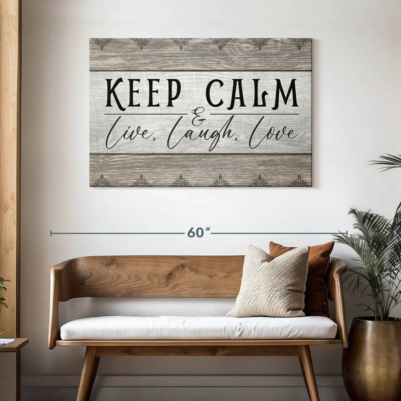 Tergel Keep Calm Patterned Typography, 30" H x 45" W