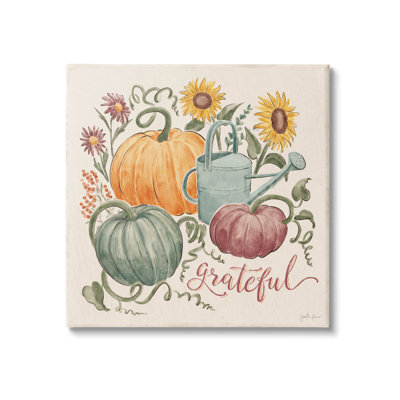 "Grateful Floral Fall Pumpkins", art mural par Janelle Penner