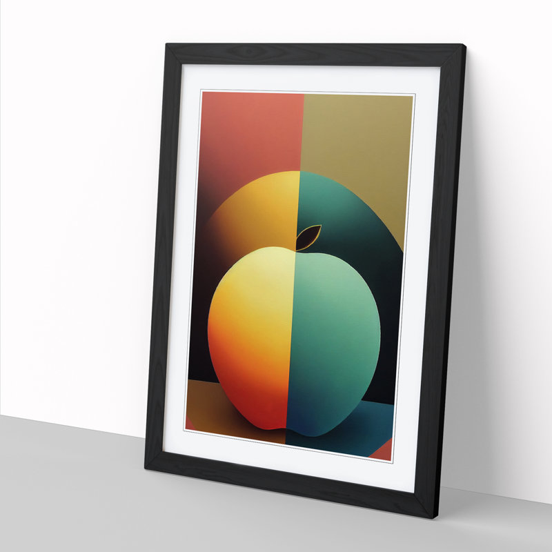 Apple - Framed Print, Black Framed, 34cm H x 25cm W x 2cm D