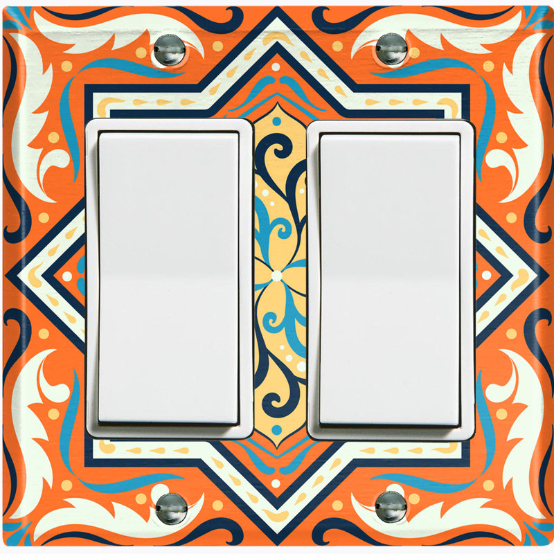 Plaque murale berçante 2 bandes Elegant Tile, Orange