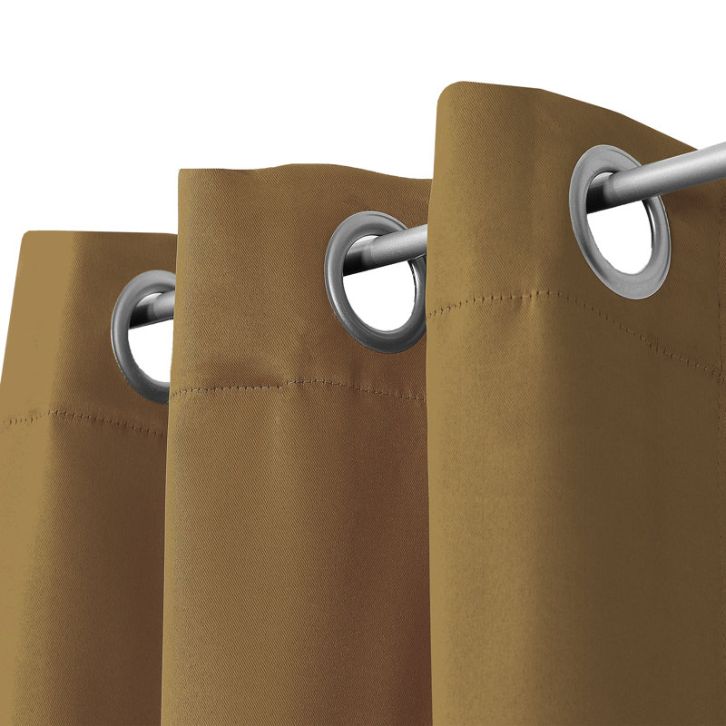 Crispin Blackout Curtains / Drapes Pair, Taupe