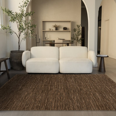 Tapis brun doux résistant aux taches