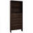 3 Flip Drawers Shoe Cabinet For Hallway. Solid , Walnut Hue. Metal Handles, Spacious Storage With And Open Shelves. Living Room Storage. Color, Modern Look