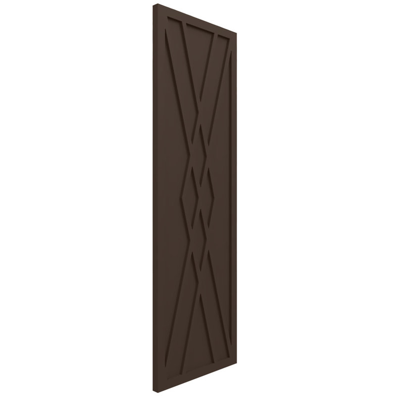 Volets de style moderne EnduraCore Composite Florence, L 15 po, Brun raisin, H 28 po