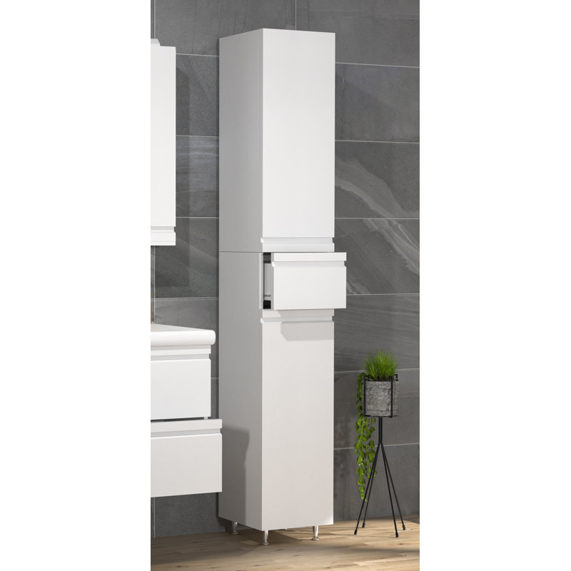 Audranna Freestanding Bathroom Cabinet, White