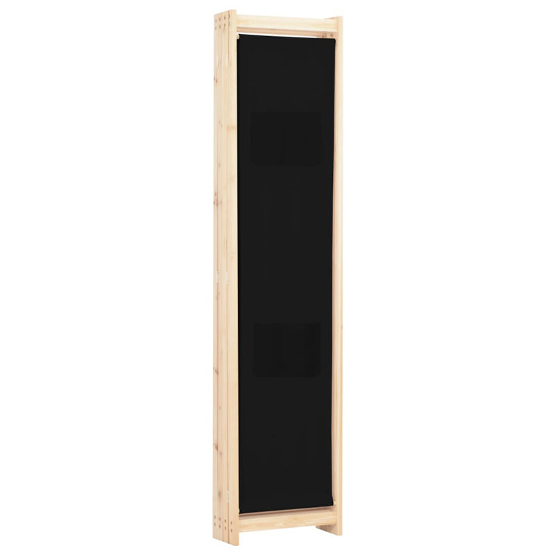 Rizzo 170cm H Folding Room Divider, 170 x 160cm, 4, Black