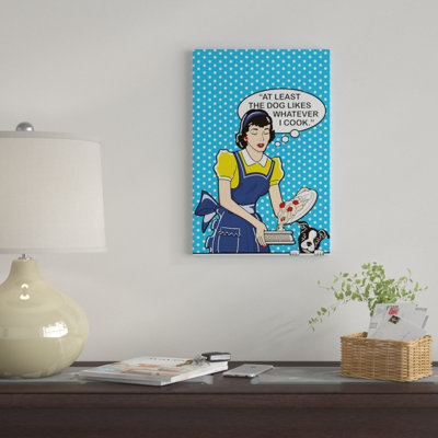 « dog aime cook », impression sur toile