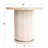 Octavia Round Mango Wood Pedestal Side Table with Ribbed Base, Natural Bleached-1847342482