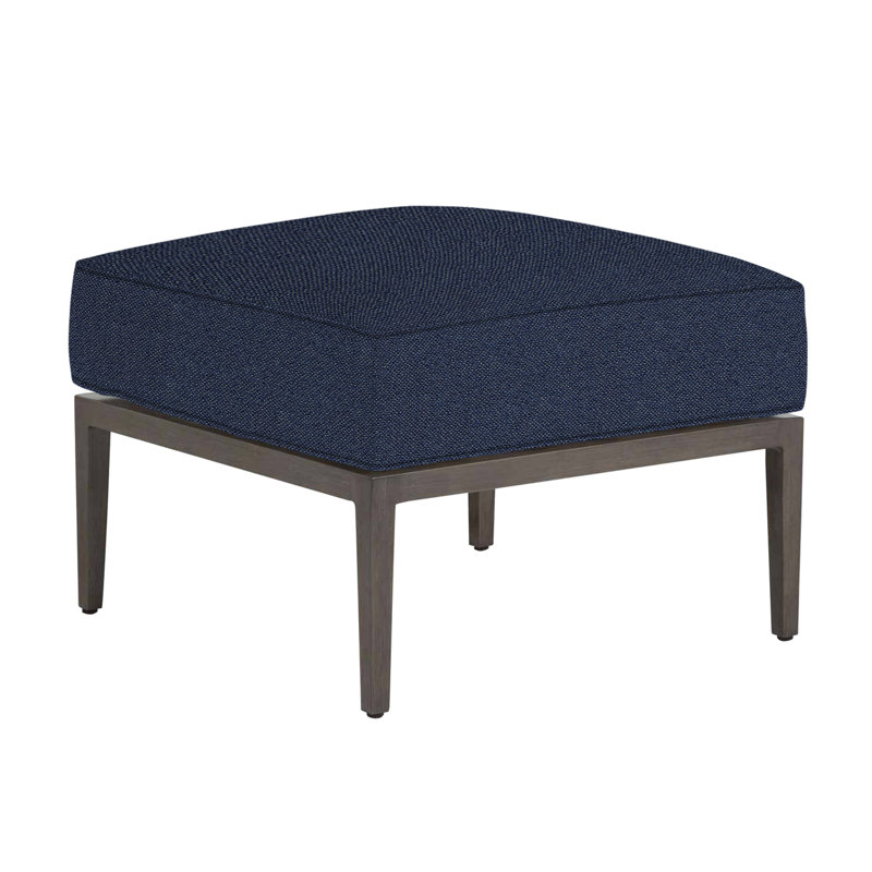 Santa Barbara Ottoman with Cushion, Welt, Intermix Indigo