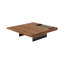 Table basse carrée en bois massif noyer-128966607