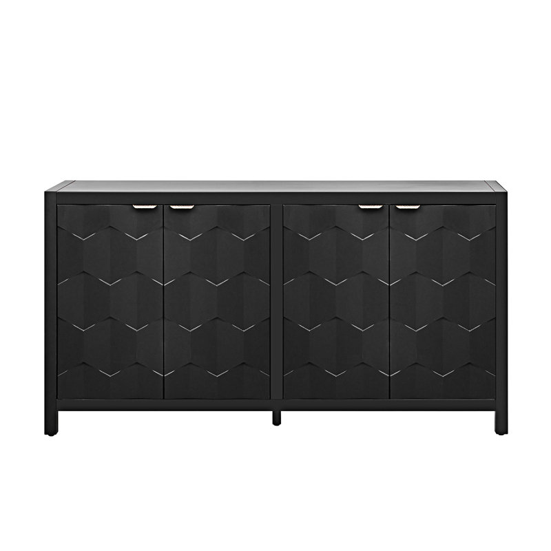 Four-Door Sideboard, Black