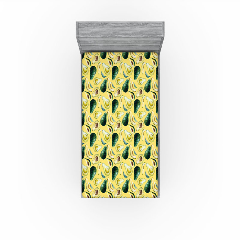 Drap-housse Ambesonne Avocado, Drap-housse très grand californien