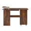 Bureau d'ordinateur en bois massif D&N, table de bureau avec PC Droller, tablettes de rangement et classeur, deux tiroirs, plateau pour unité centrale, une tablette utilisée pour la plantation, simple, HPS, H 47,24 po x l 21,65 po x H 34,35 po