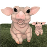 Country Critters Pig "Priscilla With Piglet" Whimsical Garden 2 Piece Statue Set