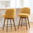 26" Swivel Upholstered Counter Stool with Solid Wood Frame and Mid Back-1180840756