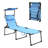 Extra-Long Light Blue Folding Lounge Beach Chair, 27.5x78.75x17.75in, 264lbs Capacity, Padded Oxford Fabric-581994298