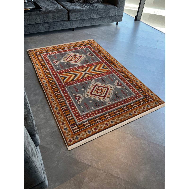 Tapis rectangulaire Wyette, Tapis de couloir 4 pi x 8 pi 3 po