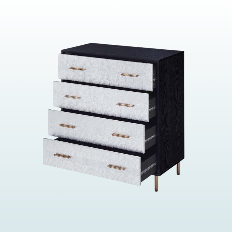 Composez le coffre en noir, argent et or