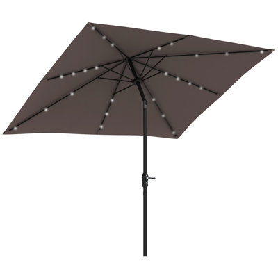 Outsunny 9' X 7' Solar Umbrella