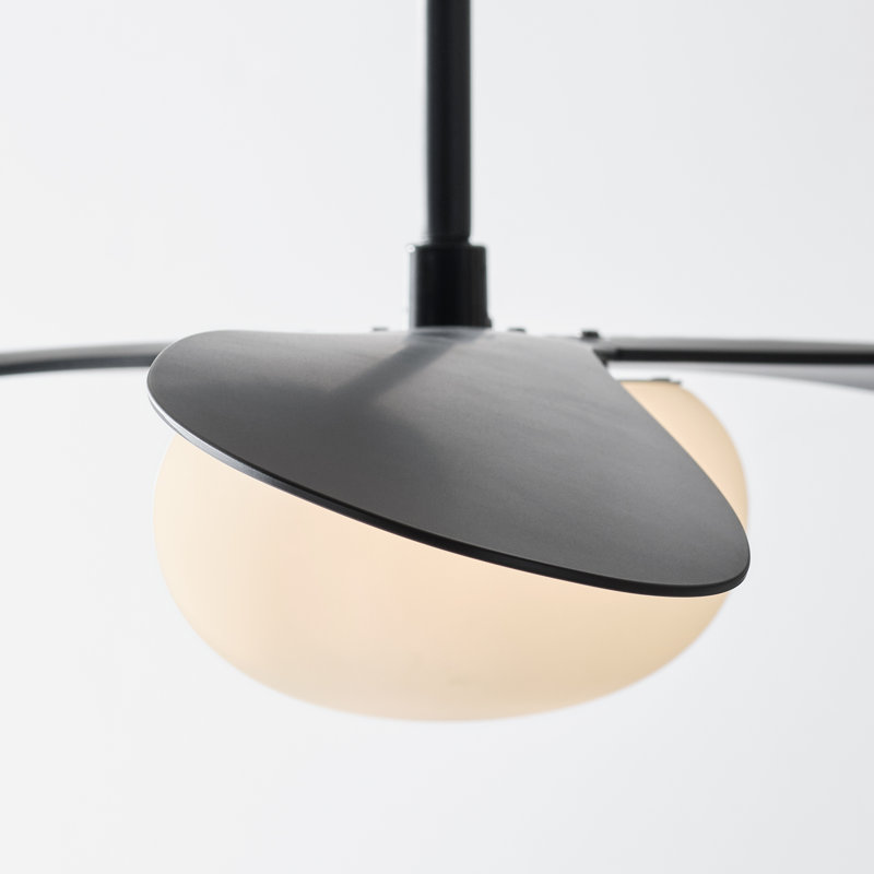  Ventilateur de plafond d'intérieur à DEL Drape Smart 58 avec tige filetée, pales en ABS noir minuit et télécommande portable