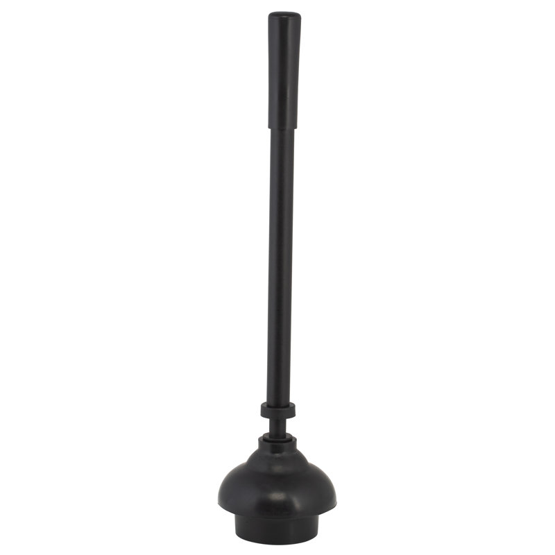 Black Stainless Steel 2-in-1 Toilet Brush and Plunger Set