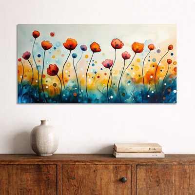 Orange orange Eli I - art mural encadré floral orange, impressions sur toile nature