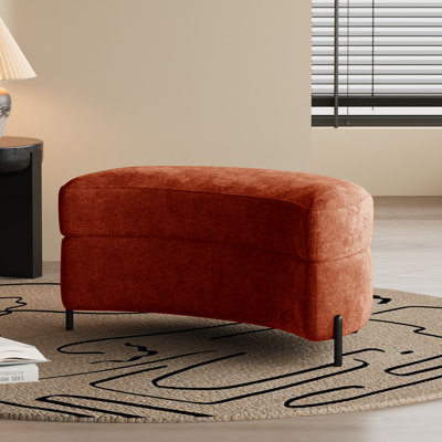 33.9"W Upholstered Storage Ottoman,Dressing Shoe Bench