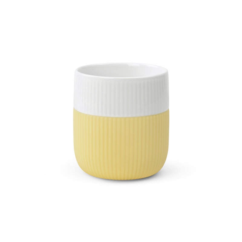 Contrast Porcelain Coffee Mug, Sunbeam/White