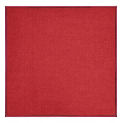 Machine Washable Solid Red Area Rug