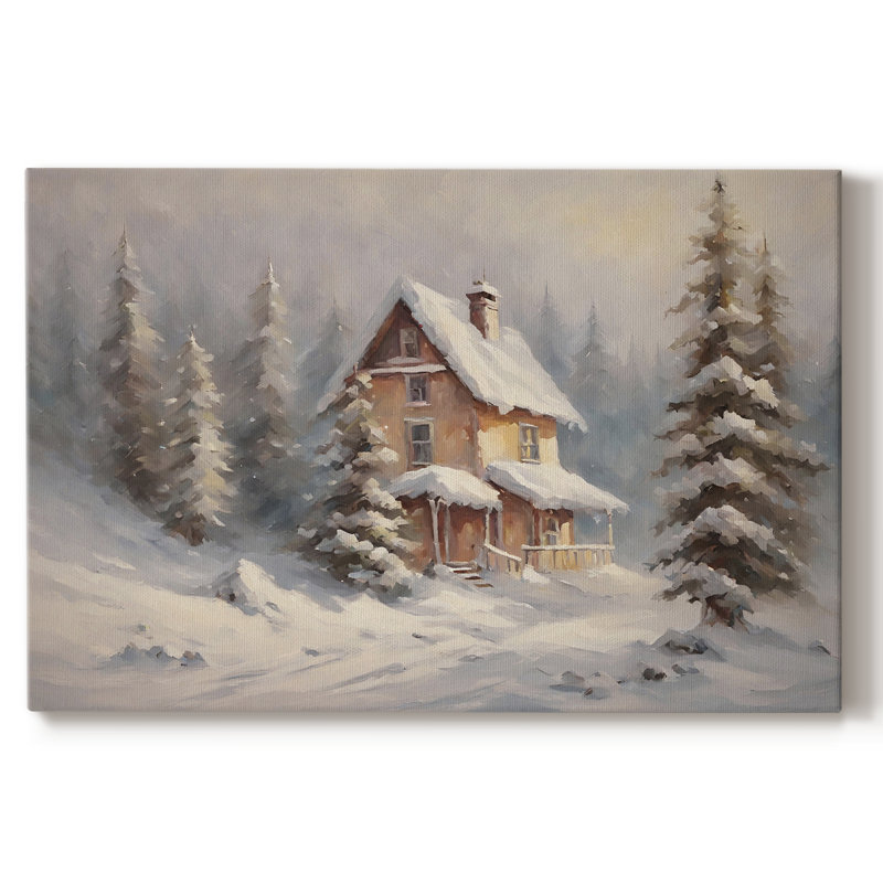 Paysage rétro CLCLV-III, H 13 po x l 19 po x P 1,5 po, Toile tendue