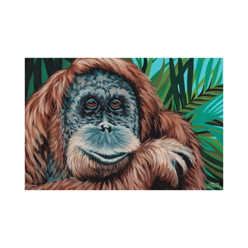 Jungle Monkey I by Carolee Vitaletti - Wrapped Canvas Painting, 20.32 cm H x 30.48 cm W