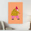 Whimsical Roller Skating Bear Colorful Modern Playful Bear Wall Art Print by Mathieu - Wrapped Canvas Print-1576460923