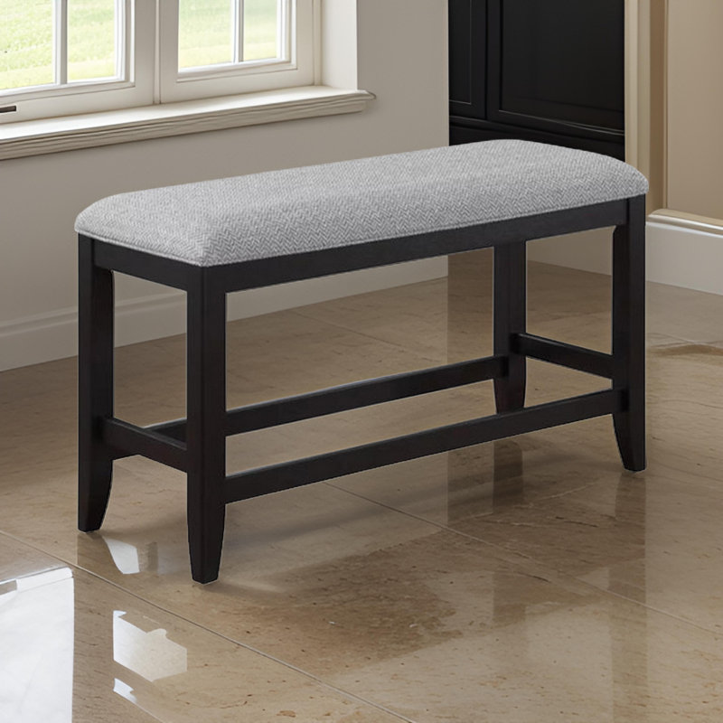 Banc de salle à manger à hauteur de comptoir, Brun, H 25,5 po x l 48 po x P 15,8 po