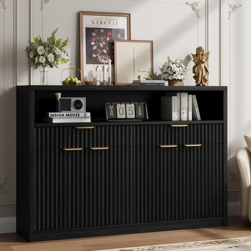 Buffet de 51 po Modern Buffet, Noir