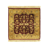 Red Fine Hand Knotted Augra 1'7"X 1'8"