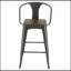 Tabouret de bar noir foncé et orme foncé (ensemble de 2)