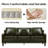 Mid-Century Faux Leather Green Sofa-1531267024