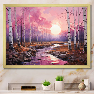 Birch Woods Pink Symphony IV - Tree Birch Canvas Prints