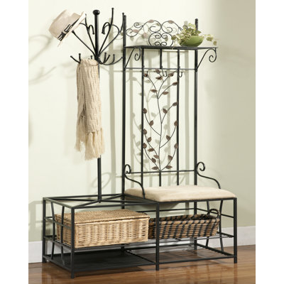Clift Hallway Storage Bench with Coat Rack & Umbrella Holder.