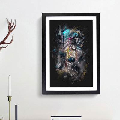 Lights of Chicago City - Picture Frame Graphic Art Print