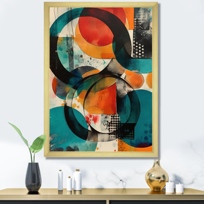 " Orange Abstracted Geometric Explorations II "