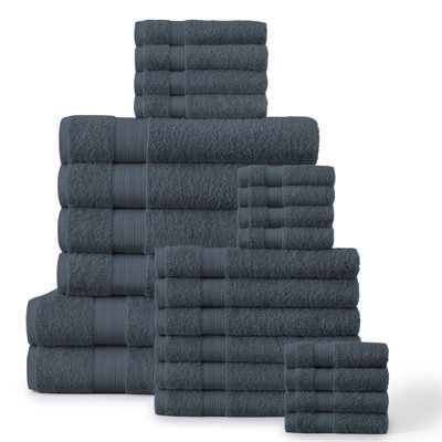 Ensemble de serviettes en coton à 100 % de 24 articles Aneysa