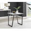 Industrial Design White & Grey Marble Effect Melamine Dining Table Set with 2 Button Velvet Chairs
