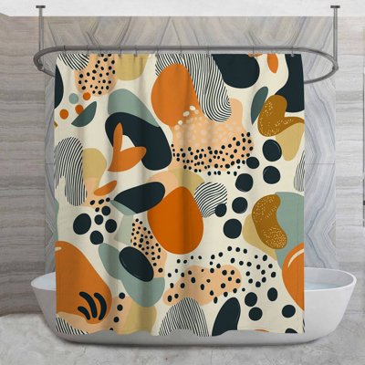 Rideau de douche artistique éclectique