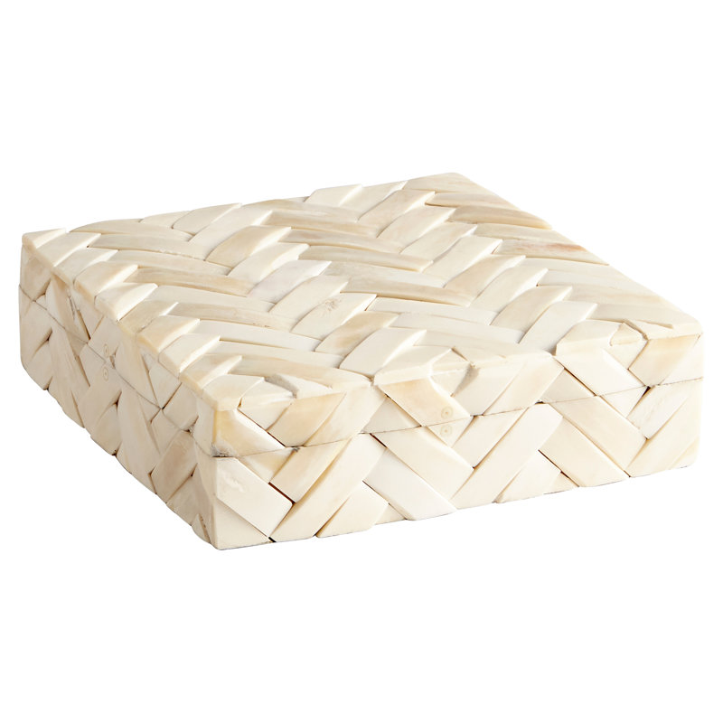 Cumberland Handmade Bone China Decorative Box, 2.75" H x 9" W x 9" D