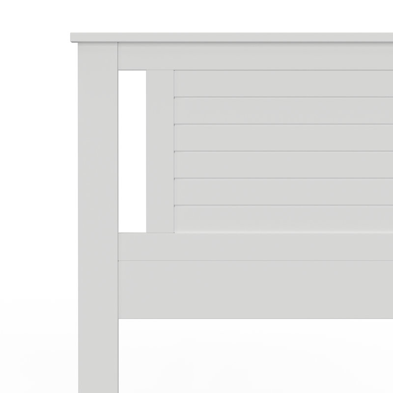 Tête de lit double en bois massif Amesbury, Blanc, Double