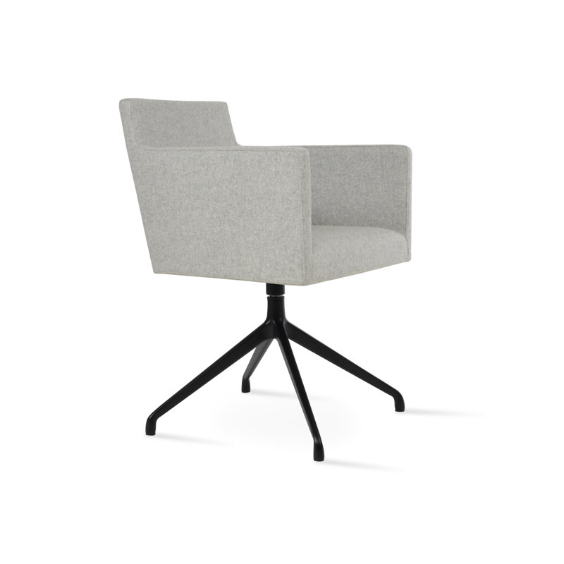 Fauteuil Harbut, Noir, Argent